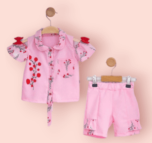 طقم بنات المقاسات -6/12 اشهر