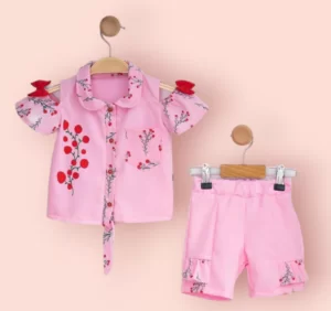 طقم بنات المقاسات -6/12 اشهر