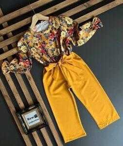 طقم ملابس بنات تركية جملة -المقاسات 6/12 سنة